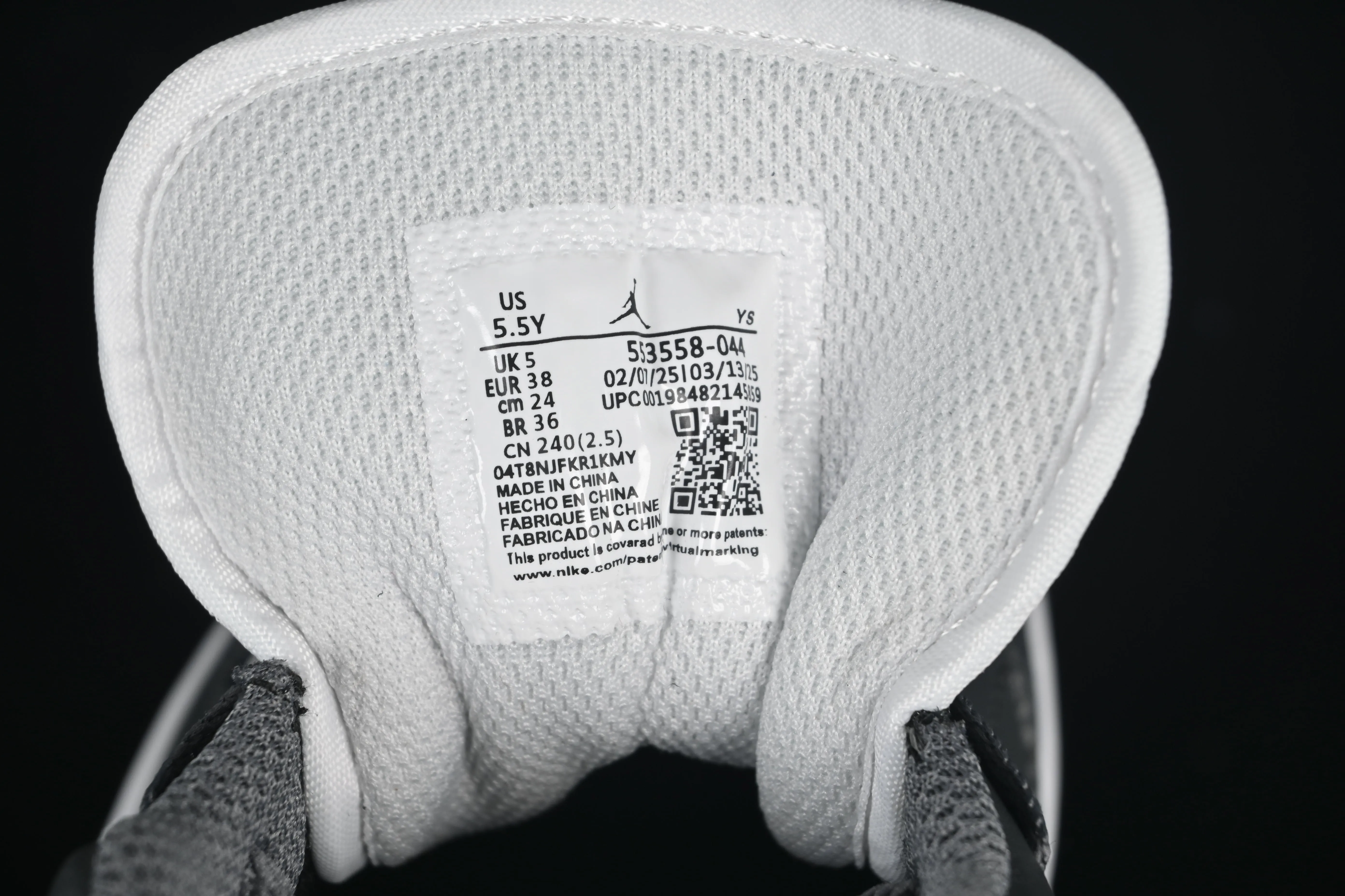 All categories Air Jordan Jordan series basketball shoes Air Jordan 1 Low Air Jordan 1 Low AJ1 Joe 1 white and gray color low-top cultural and casual sneakers 553558-044